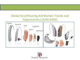 Global Deaf/Hearing Aid Market: Trends and
Opportunities (2016-2020)
 