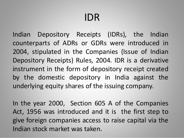 Image result for indian depository receipts