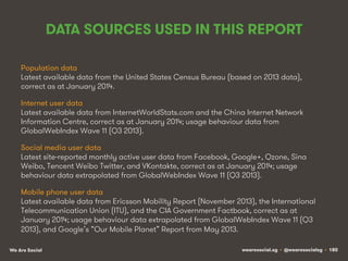 DATA SOURCES USED IN THIS REPORT
Population data
Latest available data from the United States Census Bureau (based on 2013...