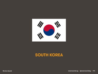 SOUTH KOREA

We Are Social

wearesocial.sg • @wearesocialsg • 144

 