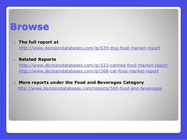 Dog Food Market Segmentation Dog Food Market Segmentation