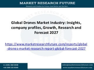Global Drones Market Industry: Insights,
company profiles, Growth, Research and
Forecast 2027
https://www.marketresearchfuture.com/reports/global
-drones-market-research-report-global-forecast-2027
 