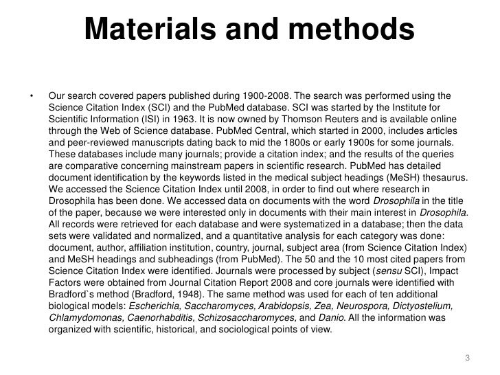 Writing method section research papers