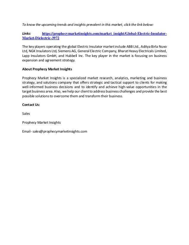 Global electric insulator market