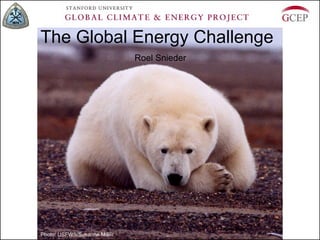 The Global Energy Challenge
                              Roel Snieder




Photo: USFWS/Susanne Miller
 