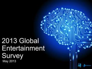 Designing the
Future of
Entertainment
2013 Global Entertainment Survey
 