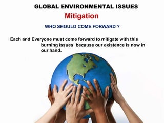 SOLUTION OF Global environmental issues -