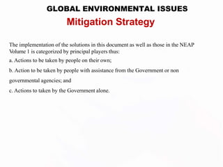 SOLUTION OF Global environmental issues -
