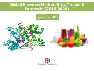 Global Enzymes Market: Size, Trends &
Forecasts (2016-2020)
November 2016
 