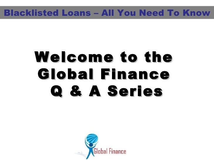 Loans For Blacklisted People Loans For Blacklisted People