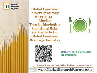 www.MarketResearchReports.com
Category : Food & Beverages/
Food Packaging
All logos and Images mentioned on this slide belong to their respective owners.
 