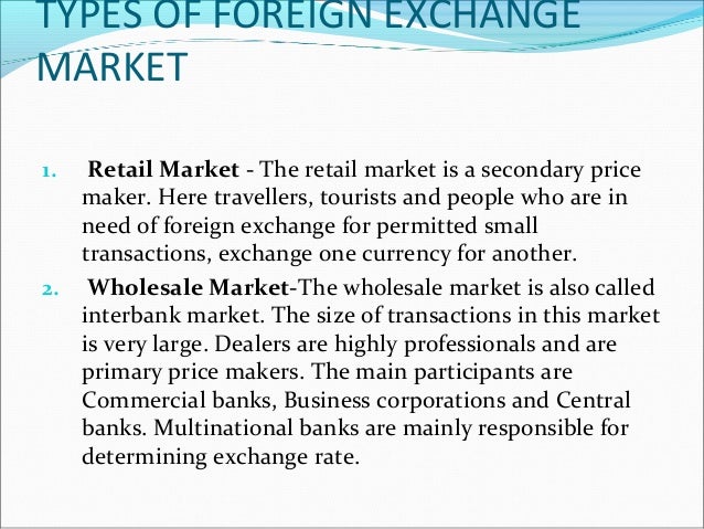 Types of foreign exchange