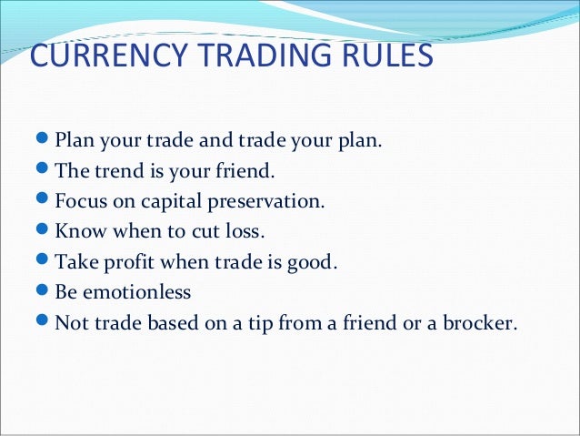 Forex trading rules and regulations