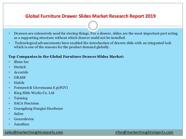 Global Furniture Drawer Slides Market Research Report 2019