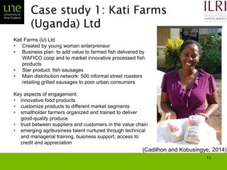 Smallholder agriculture and market engagement