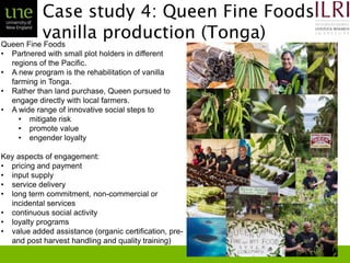 Smallholder agriculture and market engagement
