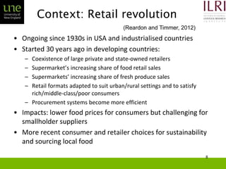 Smallholder agriculture and market engagement