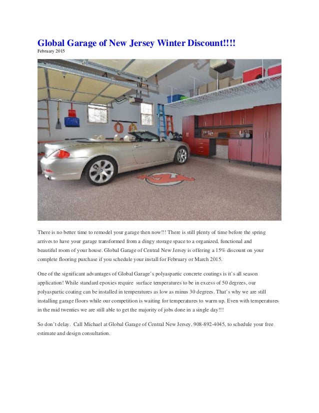 Global Garage of New Jersey Winter Discount!!!! Global Garage