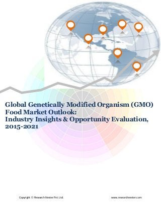 Copyright © Research Nester Pvt. Ltd. www.researchnester.com
Global Genetically Modified Organism (GMO)
Food Market Outlook:
Industry Insights & Opportunity Evaluation,
2015-2021
 
