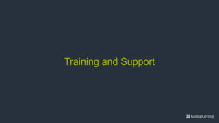 Training and Support
 