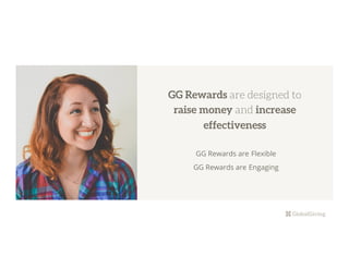 GG Rewards are designed to
raise money and increase
effectiveness 

GG Rewards are Flexible
GG Rewards are Engaging
 