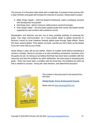 Global goals 5 pillars of Sustainable Development Goals (SDGs) | PDF