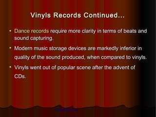 History Of Vinyls
