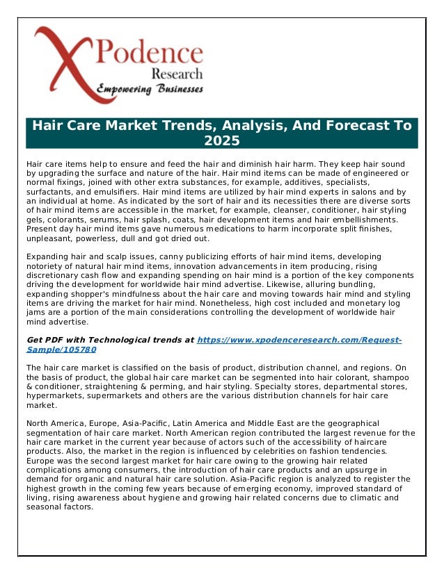 Global Hair Care Market 2018