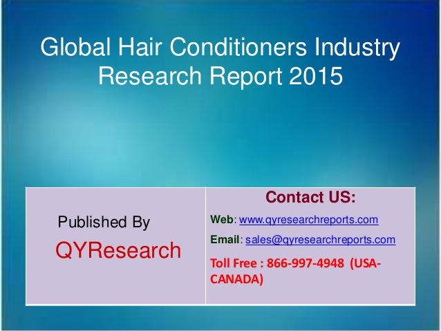 Global Hair Conditioners Market Research 2015 Industry Trends Analys