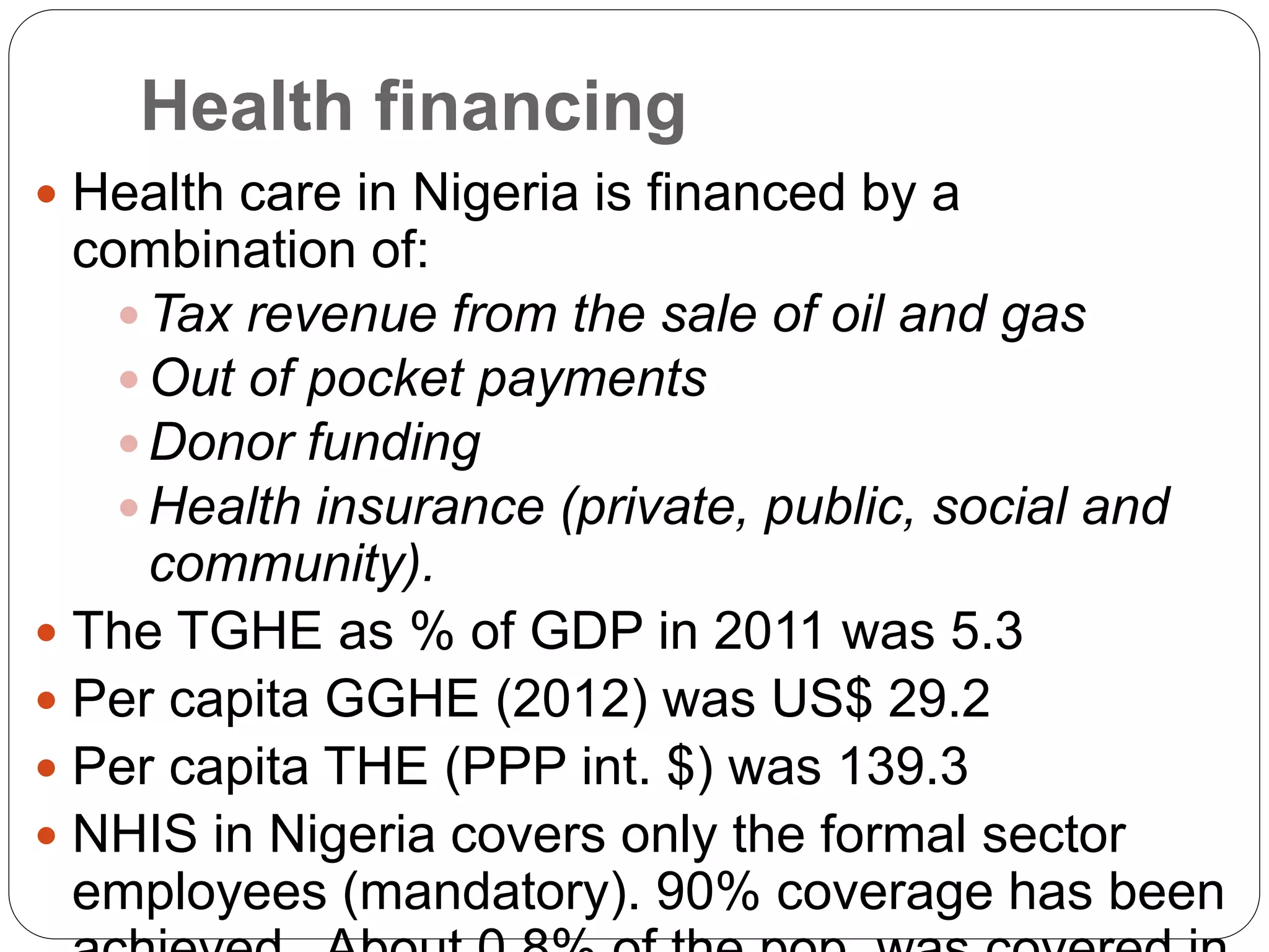 HEALTH SYSTEMS IN NIGERIA | PPTX