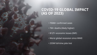 GLOBAL HEALTH AND PANDEMICS: Covid 19 Impact | PPTX
