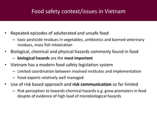 Global health issues with focus on food safety in Southeast Asia