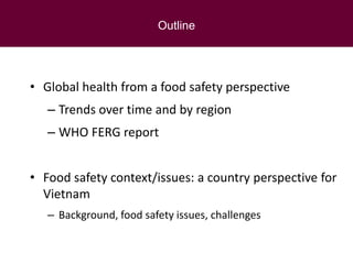 Global health issues with focus on food safety in Southeast Asia