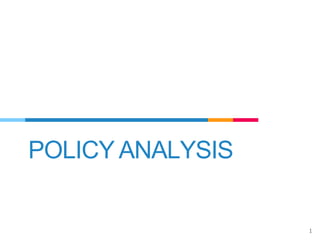 POLICY ANALYSIS
1
 