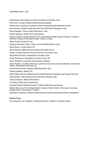 Global Health Watch 3