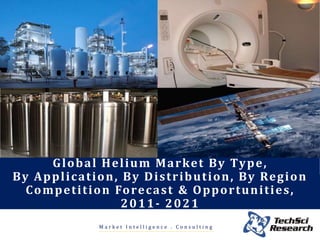 M a r k e t I n t e l l i g e n c e . C o n s u l t i n g
Global Helium Market By Type,
By Application, By Distribution, By Region
Competition Forecast & Opportunities,
2011- 2021
 
