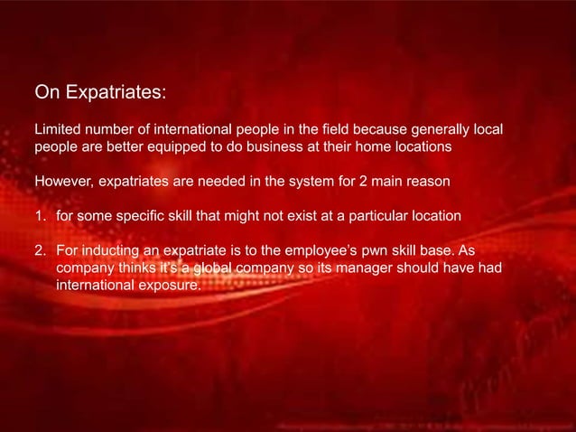 Global human resource management at coca cola