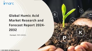 Global Humic Acid
Market Research and
Forecast Report 2024-
2032
Format: PDF+EXCEL
© 2023 IMARC All Rights Reserved
 