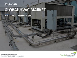 MARKET INTELLIGENCE . CONSULTING
www.techsciresearch.com
2016 – 2026
GLOBAL HVAC MARKET
FORECAST & OPPORTUNITIES
 