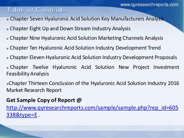 china and global hyaluronic acid pa industry Through the statistical analysis, the report depicts the global and chinese total market of hyaluronic acid industry including capacity, production, production value, cost/profit, supply/demand. china and global hyaluronic acid pa industry Through the statistical analysis, the report depicts the global and chinese total market of hyaluronic acid industry including capacity, production, production value, cost/profit, supply/demand.
