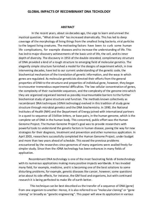 Dna testing and essay