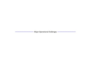 Major Operational Challenges 