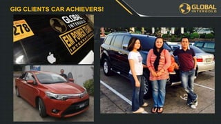 Leadership Program
YOU
€3255
€3255 €3255
€XXX€XXX€XXX€XXX
When you and
your team has
finished the
FIRST table we
will get a
BONUS
REWARD!
PLUS GOLD
WATCH!
GIG CLIENTS CAR ACHIEVERS!
 