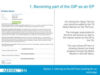 1. Becoming part of the GIP as an EPOption 1. Moving to the GIP then looking for an exchange