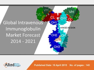 Published Date: 16 April 2015 No. of pages : 145
Global Intravenous
Immunoglobulin
Market Forecast
2014 - 2021
 