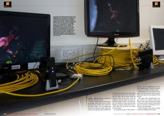 ■ Another new GlobalInvacom product: the

development of the tvLNK HD system. The
HDMI signal, for example from a satellite
receiver is distributed using a standard
coaxial cable. Using a wideband splitter the
HDMI is split into four receivers; allowing
four TV's to be connected to one HDMI
source. It is noteworthy to mention that
additional services such as Digital TV
and satellite can be combined onto the
same coax cable using the loop through.
Being in the tvLINK family means that
remote control functions are passed back
along the coax to enable changes from
each remote location. The addition of a
USB dongle enables further expansion to
connect a number of streaming devices via
a local router.

extreme distances that you couldn‘t do
with standard coax cable.“
This new system that can carry a single satellite polarization level is further
enhanced with another new system for
fibre optic cables. „For our professional
systems we offer pre-made cables but
now you can get fibre optic cables from
196 TELE-audiovision International — The World‘s Largest Digital TV Trade Magazine — 1
1-12/2013 — www.TELE-audiovision.com

us that can be fashioned by the installer
on-site easily and with very little effort.
We use cable with the same quality as
G657A2 cable except that it can be
prepared using an easier and less expensive splicing device.“ This would allow the installer to utilize precise cable
lengths by simply cutting them from a
roll of cable. This would be much easier
for the installer.
In upcoming issues of TELE-audiovi-

sion we will be highlighting the many
new GlobalInvacom FibreIRS products
in much more detail in product tests.
GlobalInvacom is even involved in the
area of reconverting the optical signal:
there will soon be new products here
as well.
Five years ago GlobalInvacom began moving in a direction away from
ancient coax cable technology towards
the future of optical signal transmission
with its enormous bandwidth and extremely low attenuation.
The technology of the future is being
offered by GlobalInvacom today.

www.TELE-audiovision.com — 1
1-12/2013 — TELE-audiovision International — 全球发行量最大的数字电视杂志

197

 