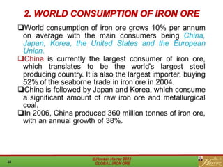 2. WORLD CONSUMPTION OF IRON ORE
 