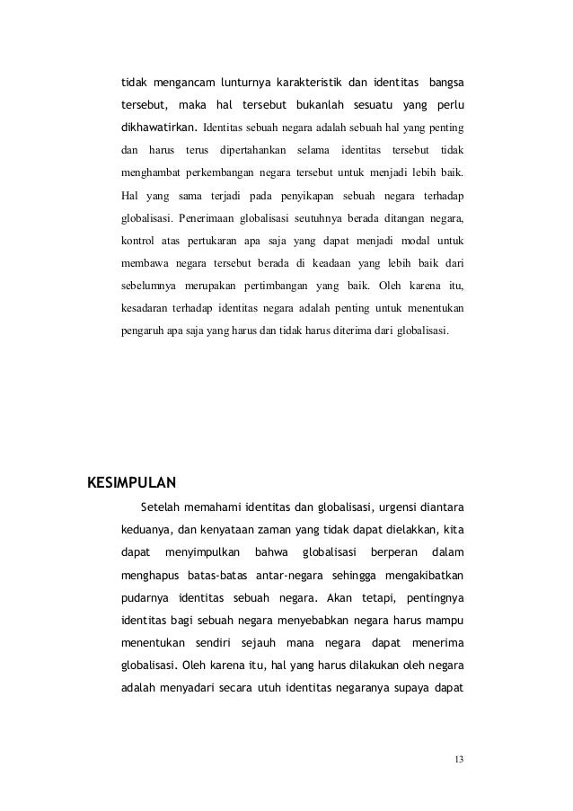 Globalisasi Dan Identitas Nasional