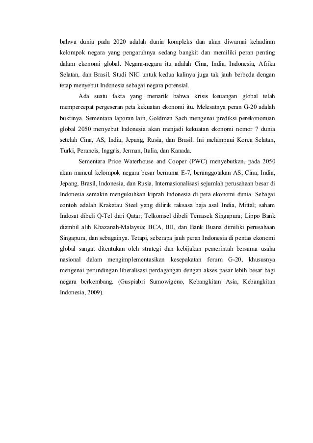 Globalisasi Ekonomi Dan Perkembangan Ekonomi Global