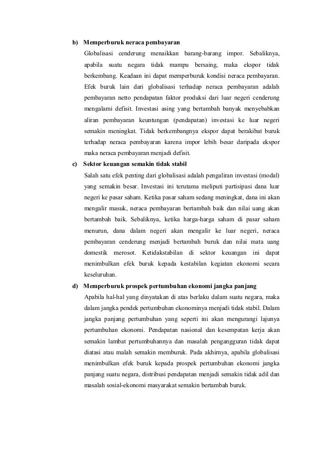Globalisasi ekonomi dan perkembangan ekonomi global